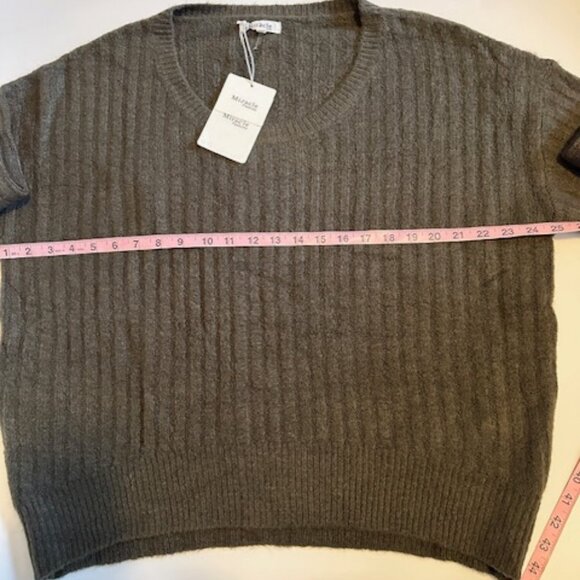 Miracle Sweater wide ribbed knit Deep Green Size M/L - Picture 3 of 3